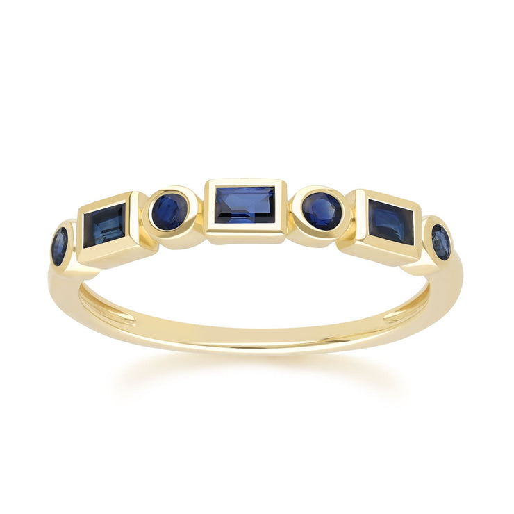 Classic Sapphire Eternity Ring in 9ct Yellow Gold