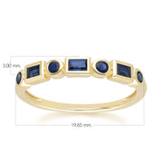 Classic Sapphire Eternity Ring in 9ct Yellow Gold