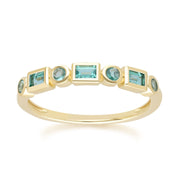 Classic Emerald Eternity Ring in 9ct Yellow Gold