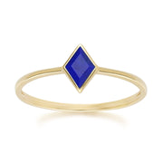 Classic Lapis Lazuli Ring in 9ct Yellow Gold