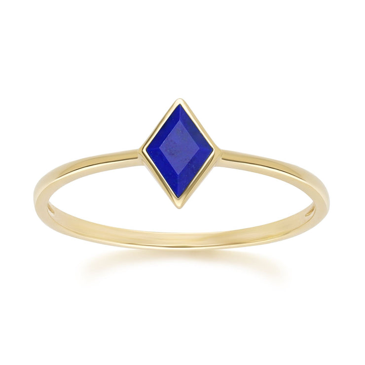 Classic Lapis Lazuli Ring in 9ct Yellow Gold