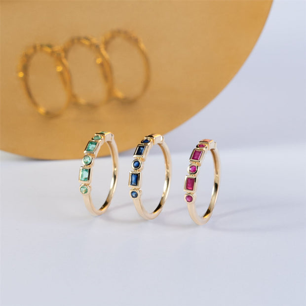 Classic Sapphire Eternity Ring in 9ct Yellow Gold