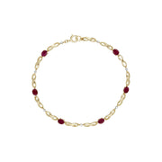 Classic Ruby & Diamond Infinity Bracelet Image 2