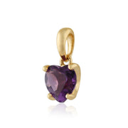 Classic Amethyst Heart Stud Earrings & Pendant Set Image 5