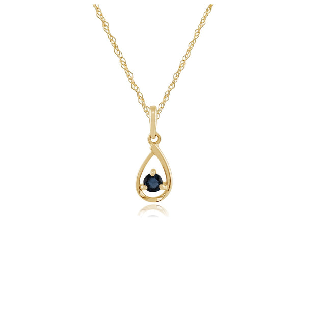 Classic Sapphire Pendant on Chain Image 1