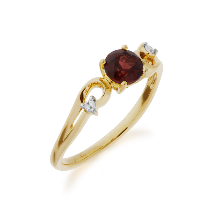 Garnet and Diamond Dress Ring Image 2