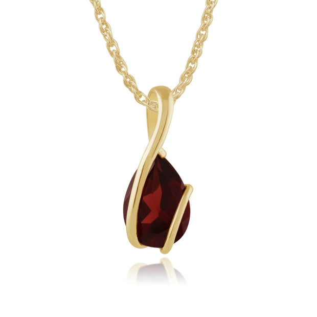 Classic Garnet Pendant on Chain Image 1