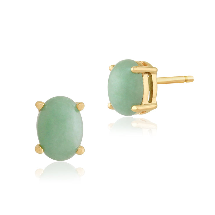 Classic Jade Stud Earrings Image 1