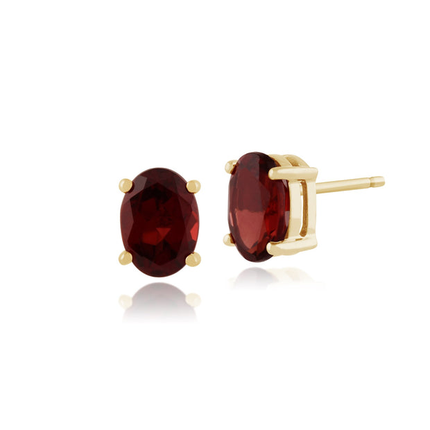 Classic Garnet Stud Earrings Image 1