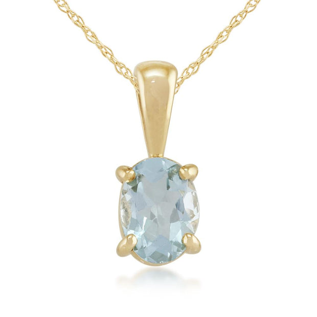 Classic Aquamarine Drop Earrings & Pendant Set Image 3