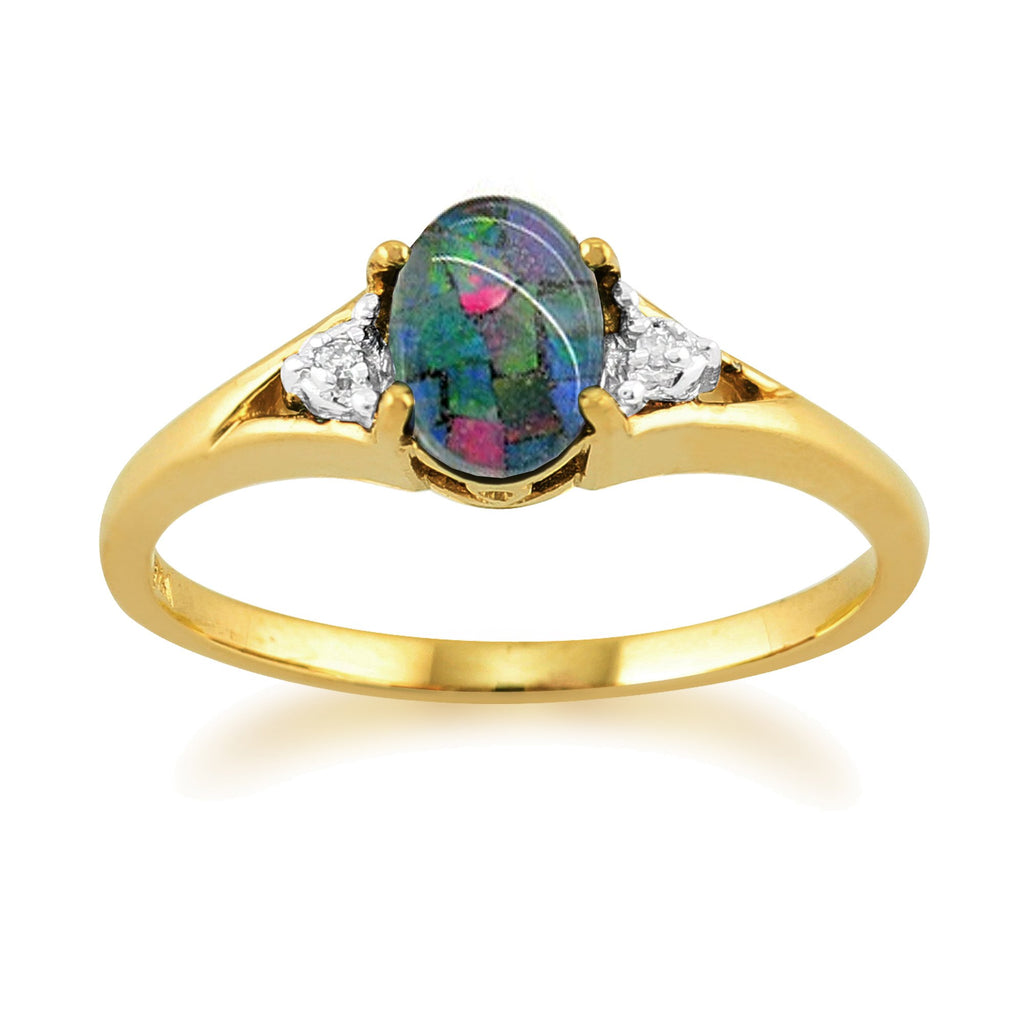 Diamond opal store rings