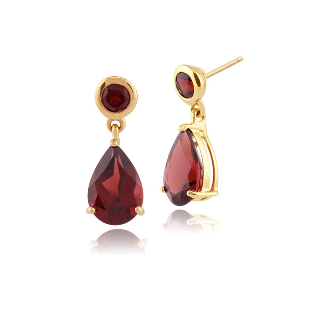 Classic Garnet Drop Earrings Image 1