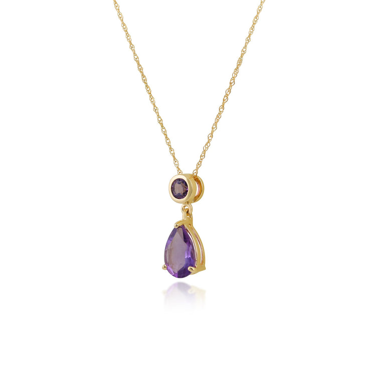 Classic Amethyst Pendant on Chain Image 2