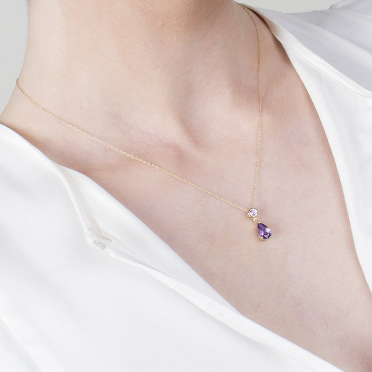 Classic Amethyst Pendant on Chain Image 3